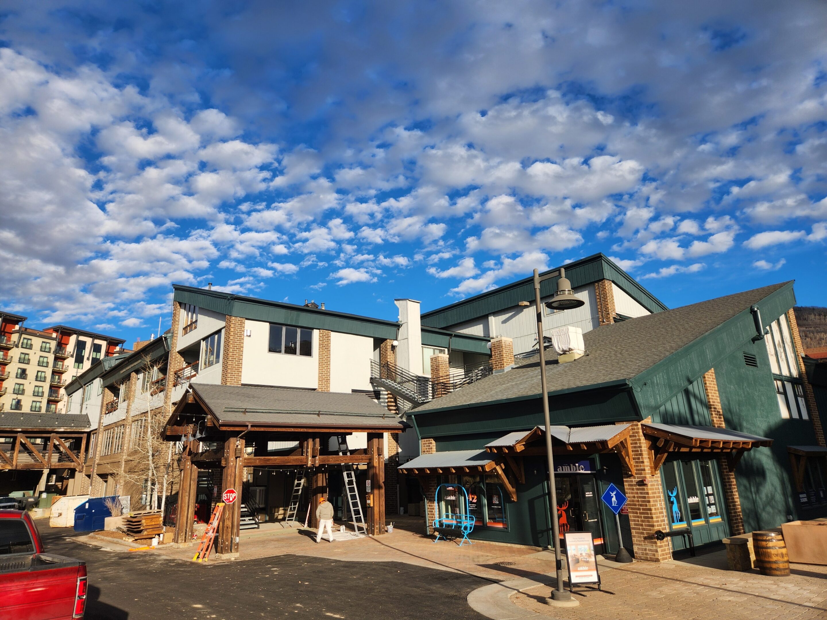 Renovation work on urban building